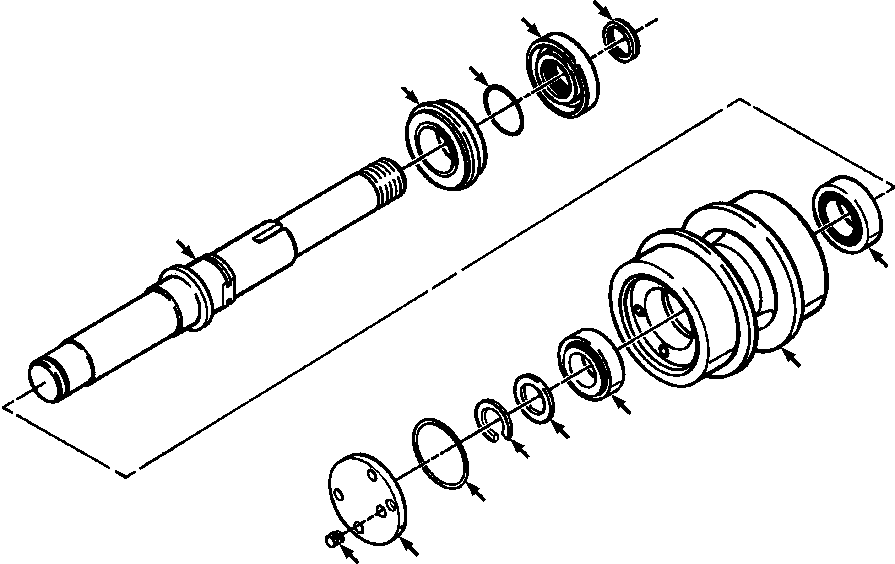 BEARING ASSY, OUTER TAPERED ROLLER - GNUTTI 679 159 C91 KOMATSU