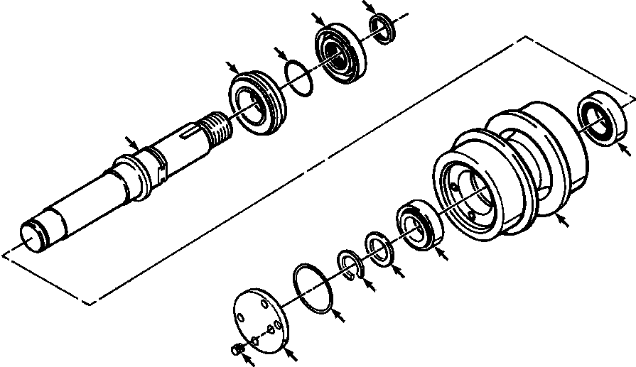 SHAFT, FRONT IDLER 636 659 C1 KOMATSU