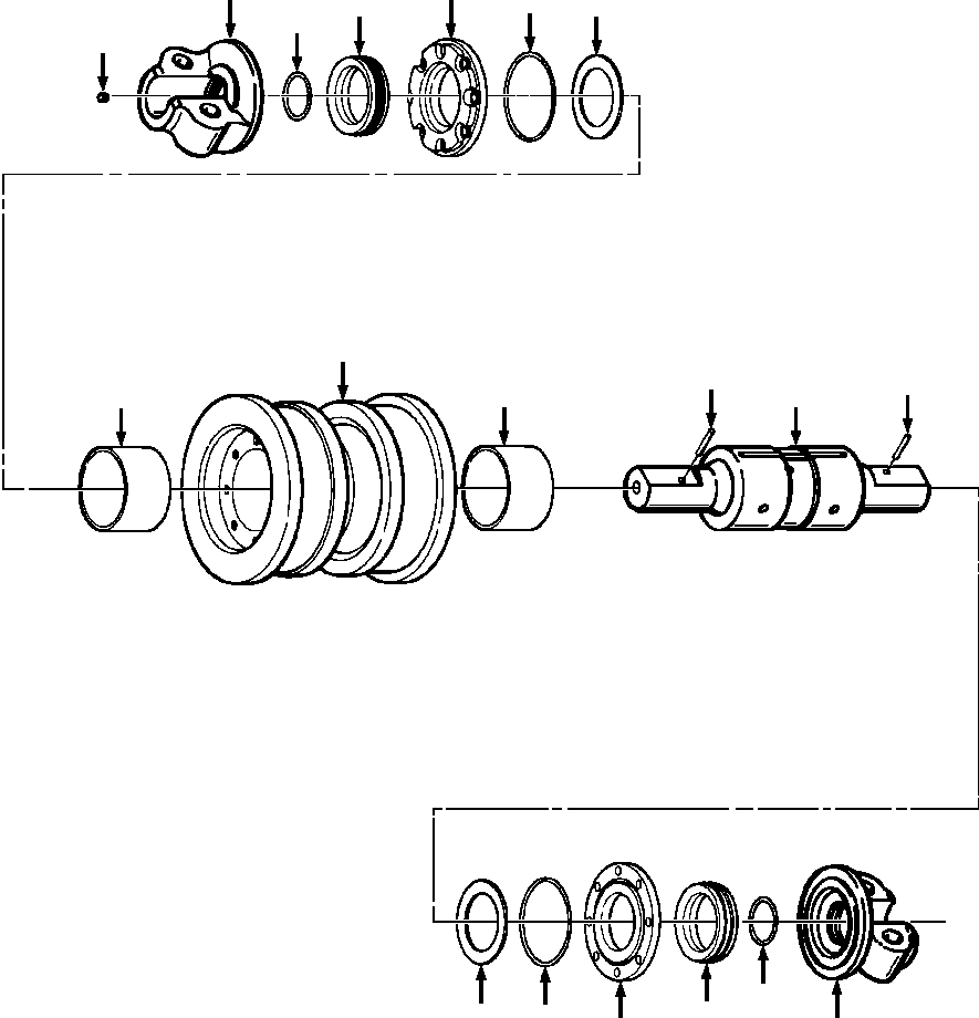 ROLLER ASSY, TRACK 1299 258 H91 KOMATSU