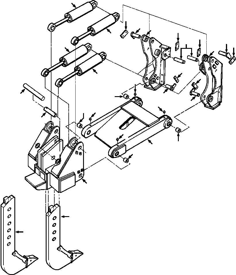 FRAME AND STABILIZERS (1295 012 H91) KOMATSU
