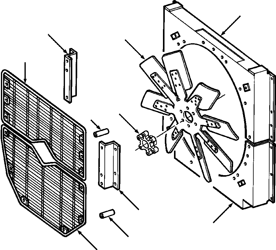 FAN AND SHROUDS (1286 151 H91) KOMATSU