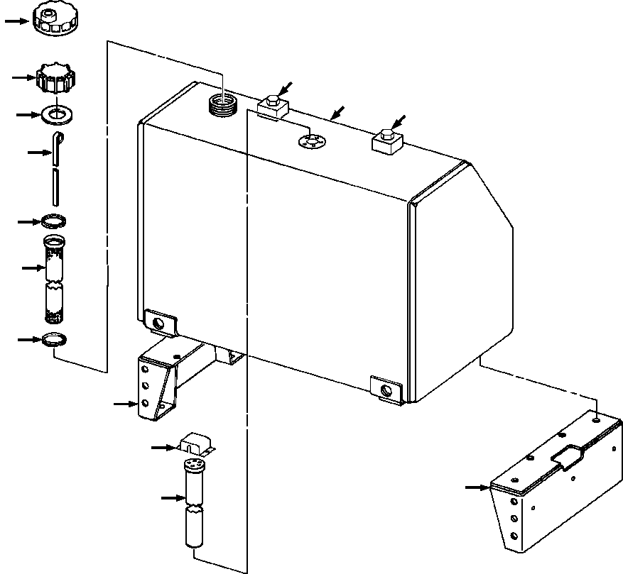 FUEL TANKS AND MOUNTING (1302 591 H91) KOMATSU