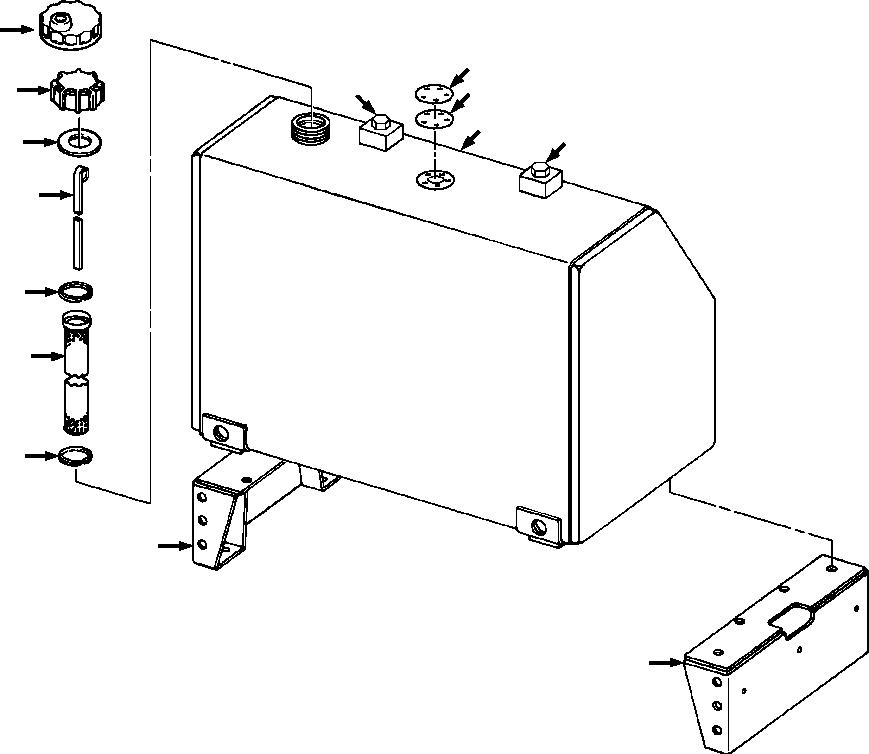 TANK ASSY, FUEL (1303 897 H91) KOMATSU