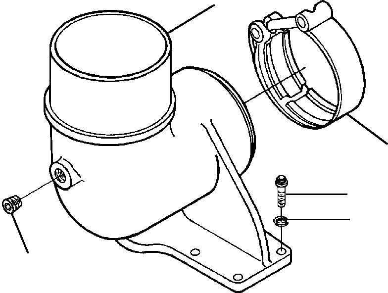 CONNECTION, EXHAUST OUTLET 1238 787 H1 KOMATSU