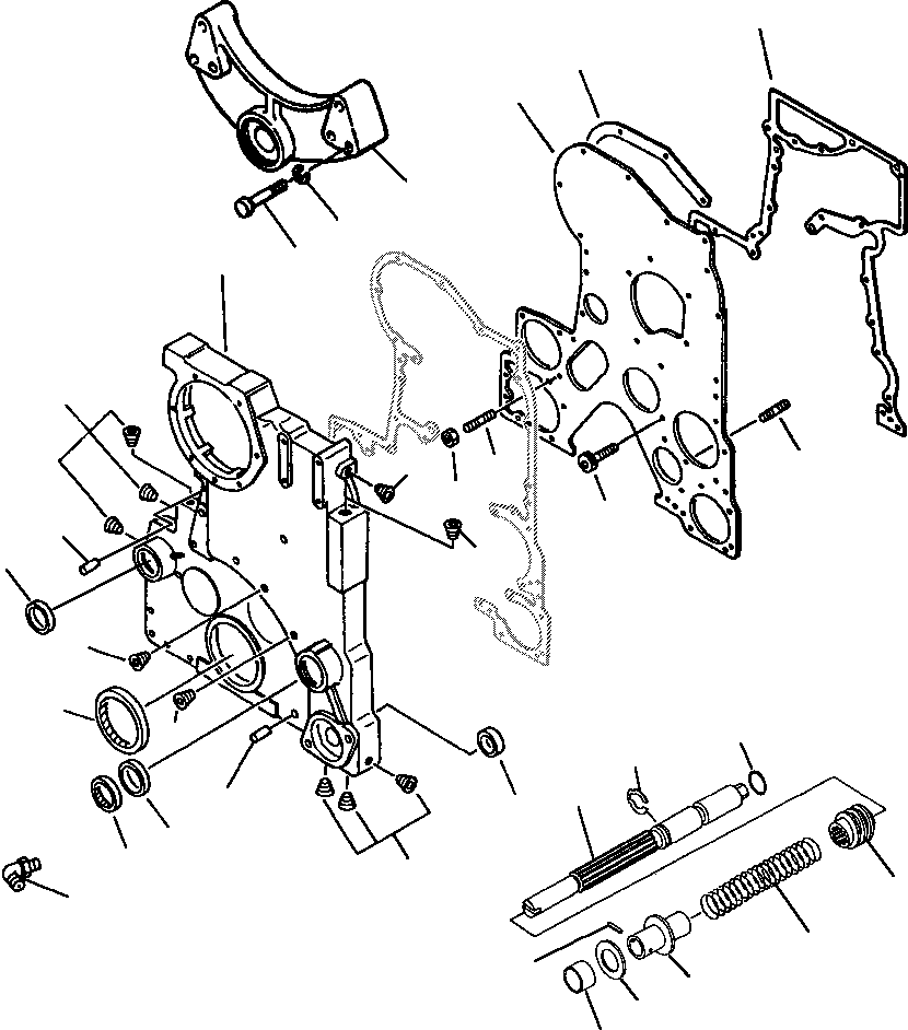SUPPORT, FRONT ENGINE 1238 806 H1 KOMATSU