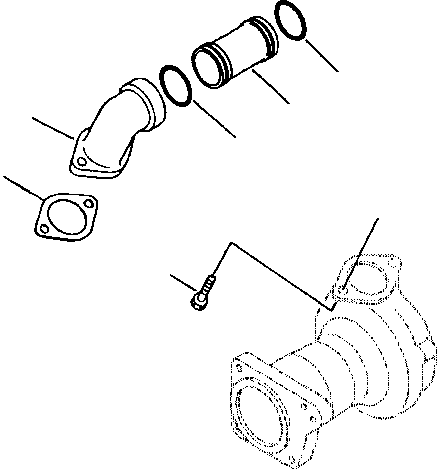 CONNECTION, WATER OUTLET 1259 886 H1 KOMATSU