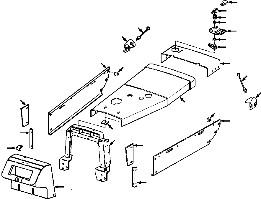 SHEET, LEFT - W/O DOOR - U002140 AND UP 736 628 C1 KOMATSU