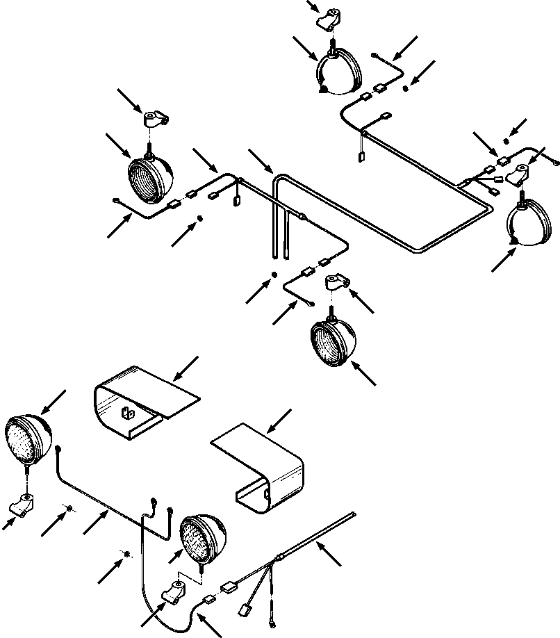 CAB LIGHTING - ON CAB FRONT AND REAR - FACTORY (740 847 C91) KOMATSU