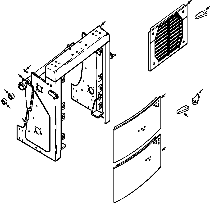 DOOR, RADIATOR GUARD/LOUVERED - FIELD (703 514 C92) KOMATSU