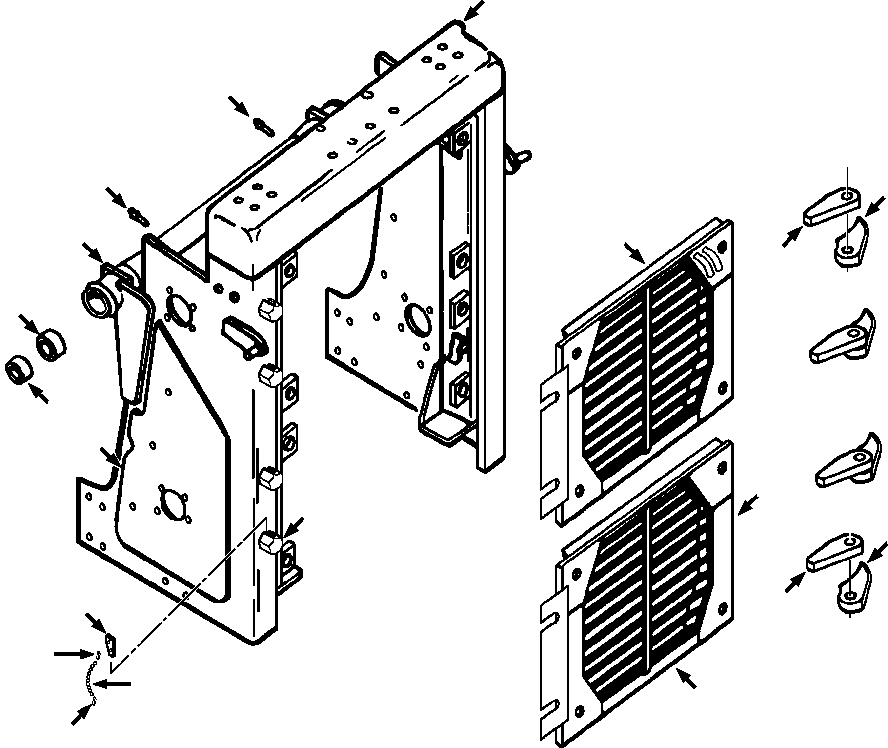 CROSSTUBE, CYLINDER SUPPORT (703 004 C92) KOMATSU