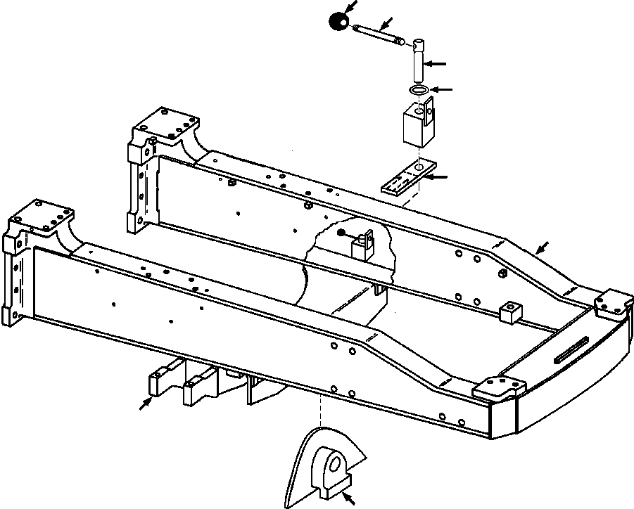 FRAME ASSY, FRONT 1286 165 H91 KOMATSU