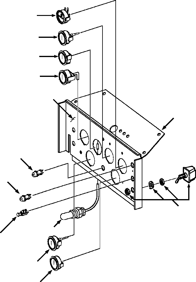 PRODUCT GRAPHIC, GAUGES AND SWITCHES 1287 442 H1 KOMATSU