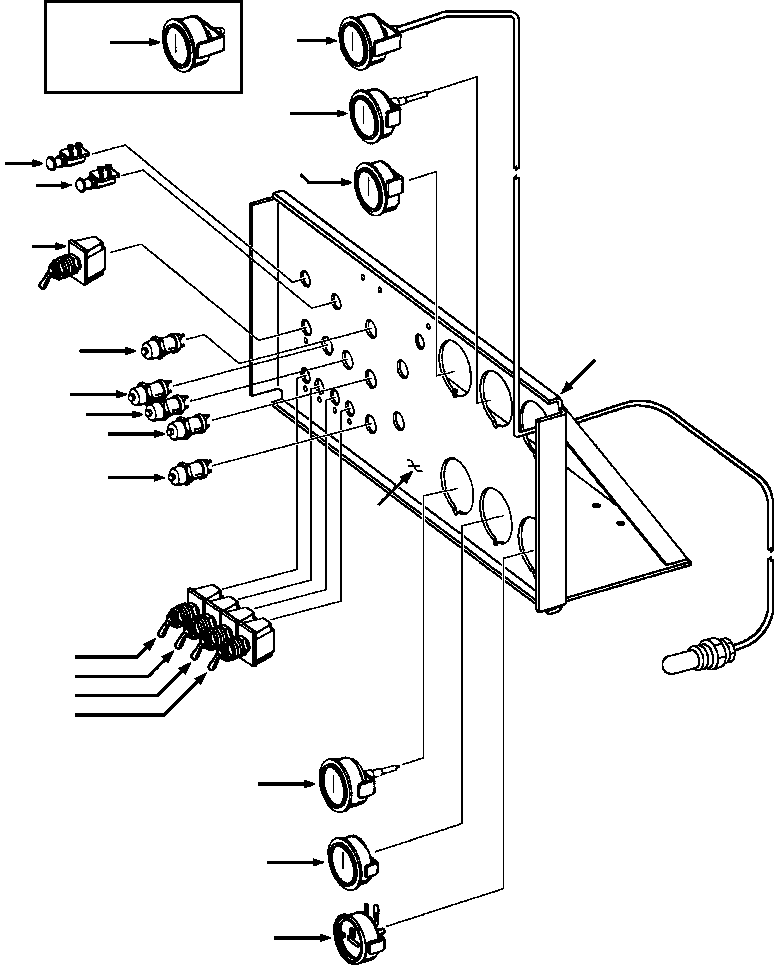 PRODUCT GRAPHIC, GAUGES AND SWITCHES 1235 369 H2 KOMATSU