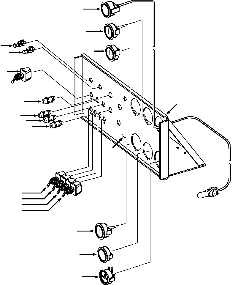 PRODUCT GRAPHIC, GAUGES AND SWITCHES 1287 427 H1 KOMATSU