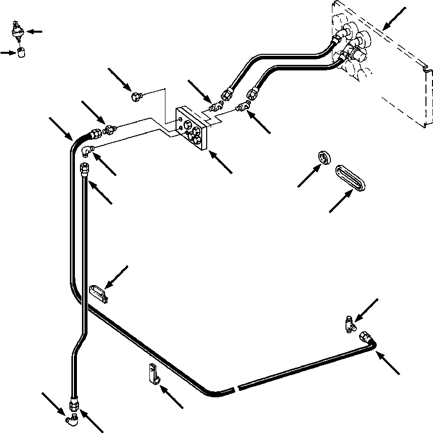 GAUGES AND PIPING (1286 394 H91) KOMATSU