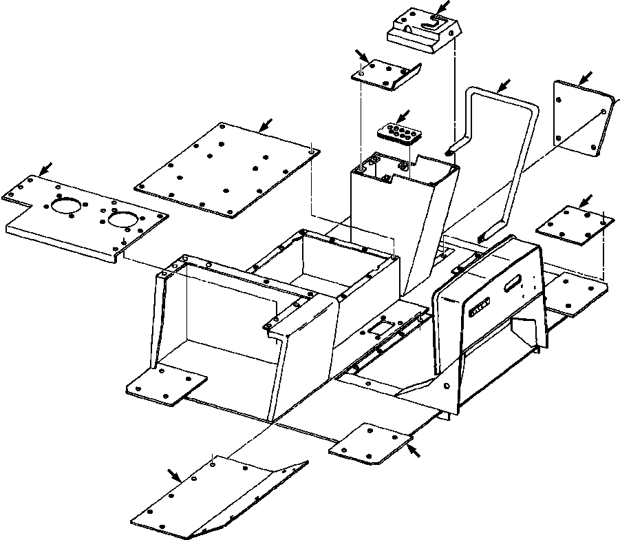 PLATE, SEAT MOUNTING 736 027 C2 KOMATSU