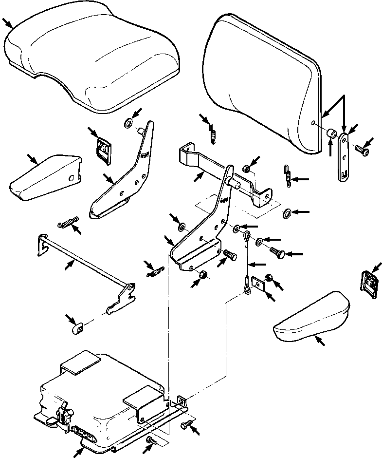 CUSHION ASSY, BACKREST 1210 648 H91 KOMATSU