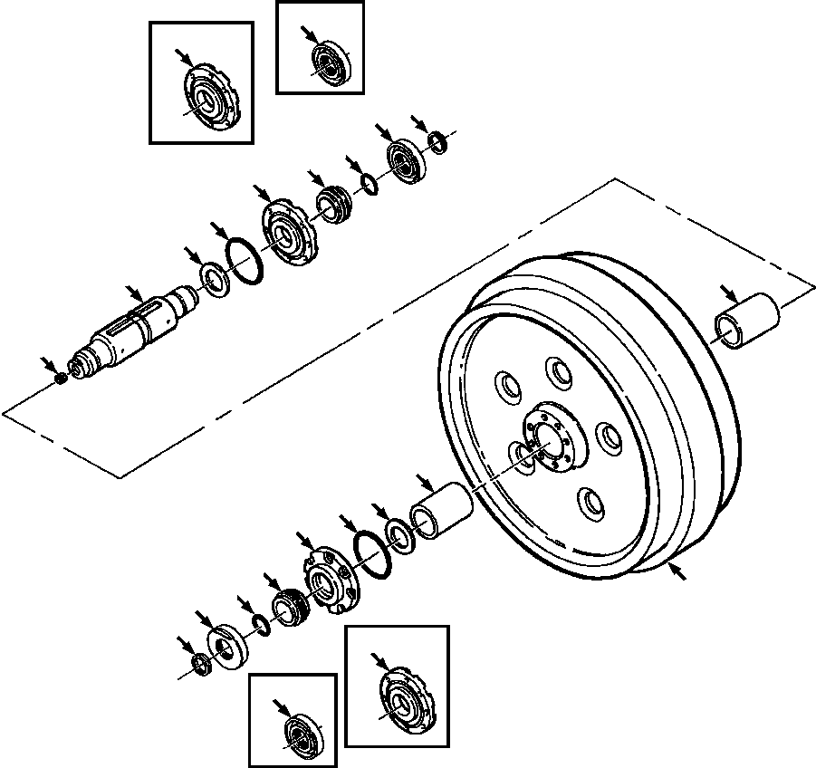 RETAINER, INNER SEAL 736 498 C1 KOMATSU
