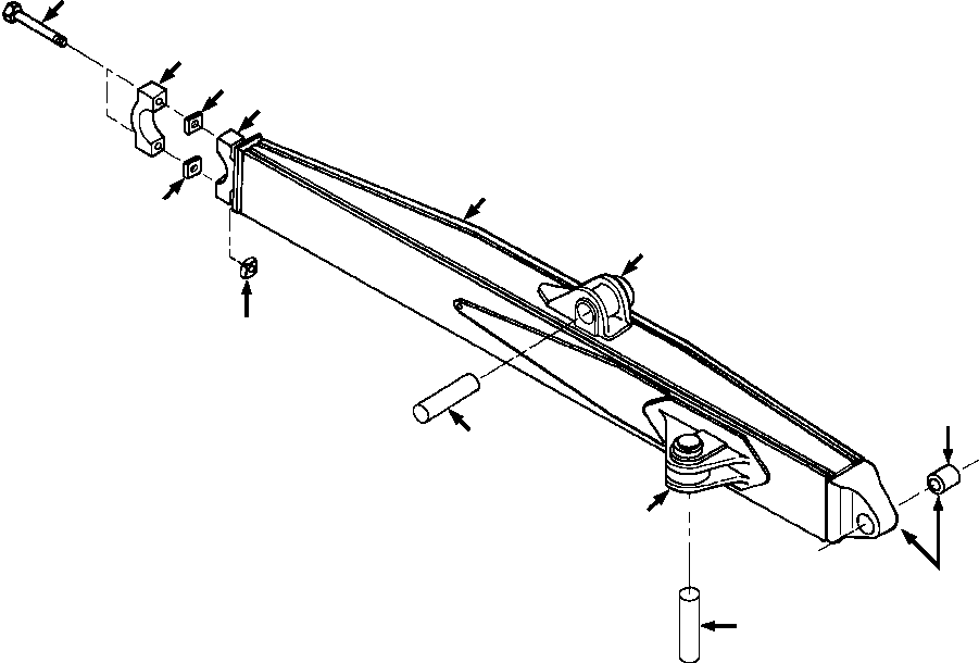 PUSHARM W/PINS, LEFT (646 723 C91) KOMATSU