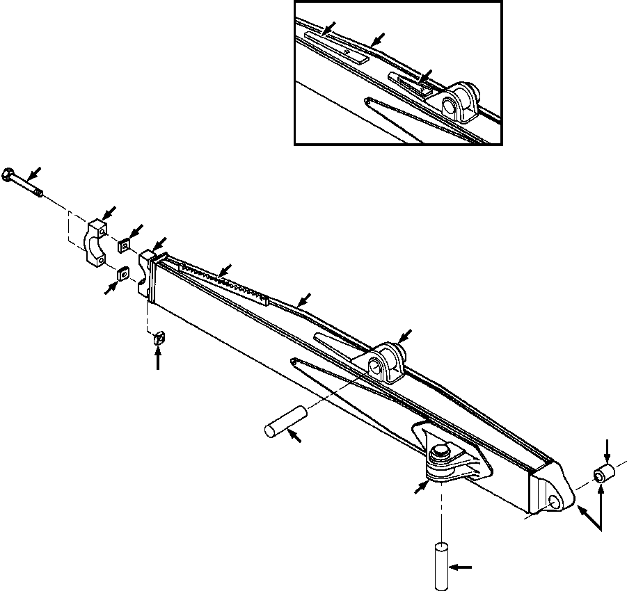 PUSHARM WITH PINS, LEFT (1286 430 H92) KOMATSU