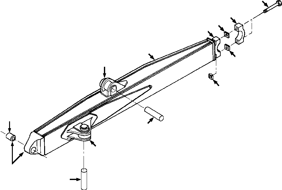 PUSHARM W/PINS, RIGHT (646 724 C91) KOMATSU