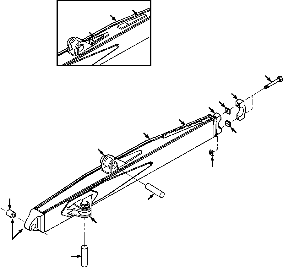PUSHARM ASSY, RIGHT (1286 435 H92) KOMATSU