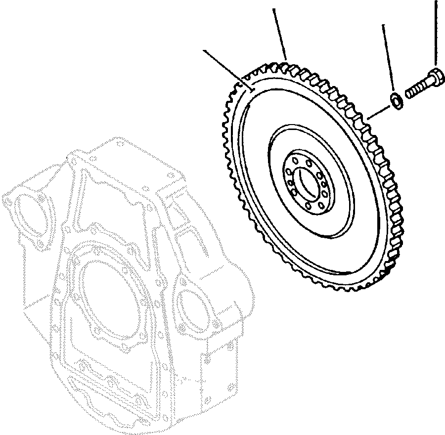 Маховик 1239 555 H1 KOMATSU