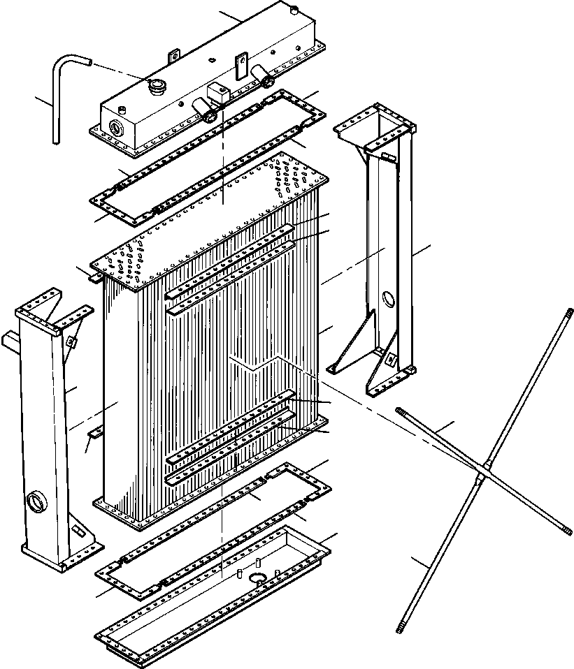 RADIATOR ASSEMBLY, STANDARD CORE (1207 165 H91) KOMATSU
