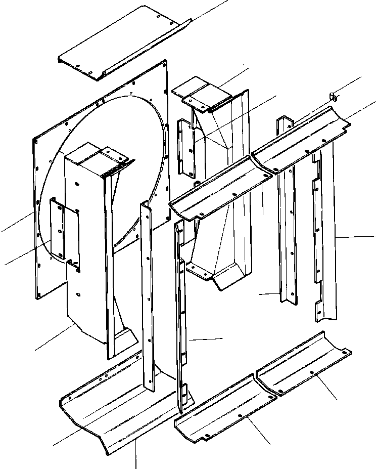 PLATE, SHROUD 727 708 C2 KOMATSU