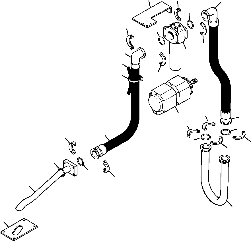 TUBE, REAR FRAME SUCTION 727 032 C1 KOMATSU