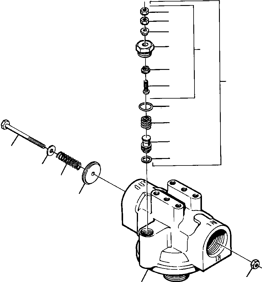 SPRING, BY-PASS VALVE 1232 166 H1 KOMATSU