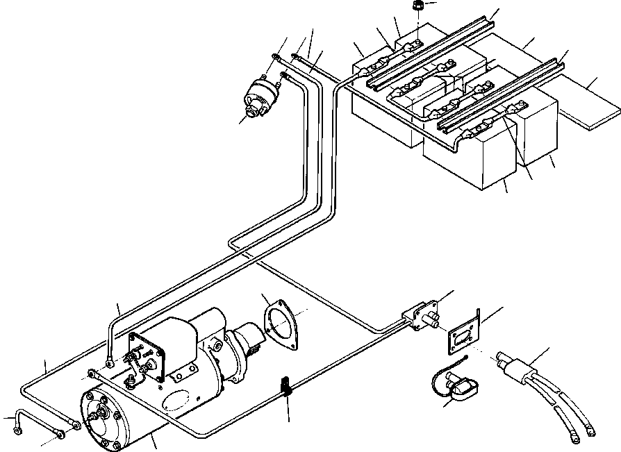CABLE, CRANKING MOTOR TO BATTERY 1206 818 H2 KOMATSU
