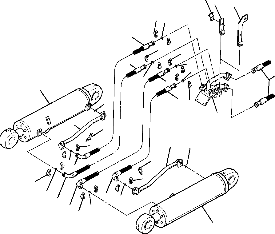 TUBE, LEFT CYLINDER 730 313 C1 KOMATSU