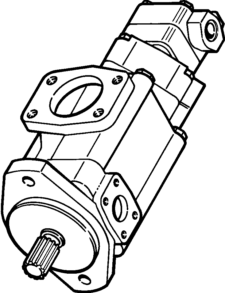 PUMP ASSEMBLY, THREE SECTION 1218 056 H91 KOMATSU