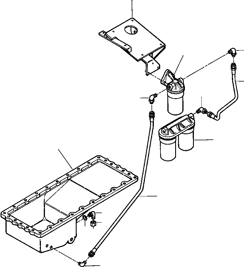 HOSE, BY-PASS FILTER TO OIL PAN 701 613 C1 KOMATSU