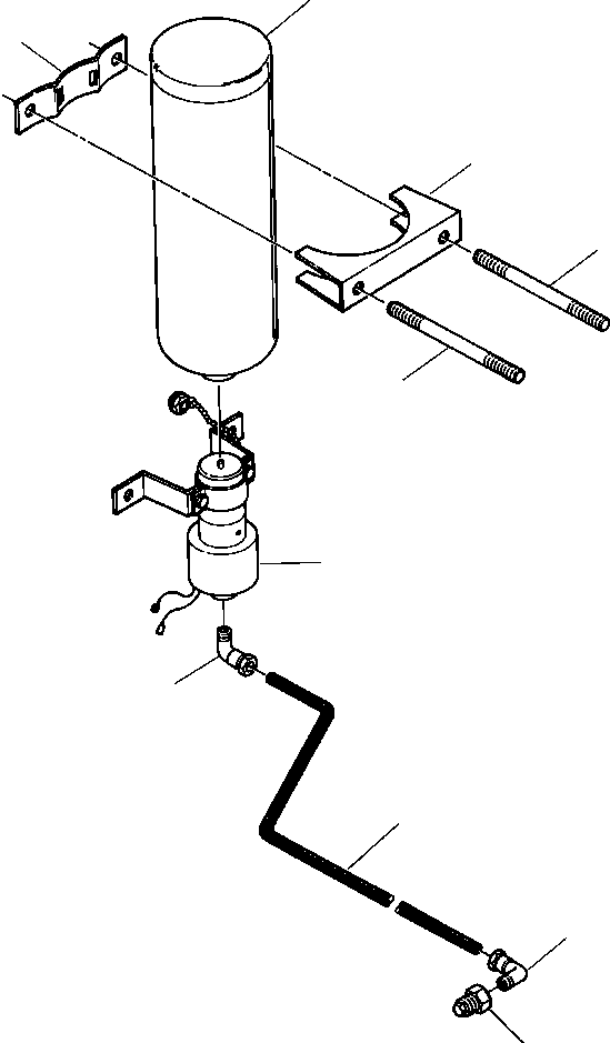 SUPPORT, CYLINDER 688 288 C1 KOMATSU
