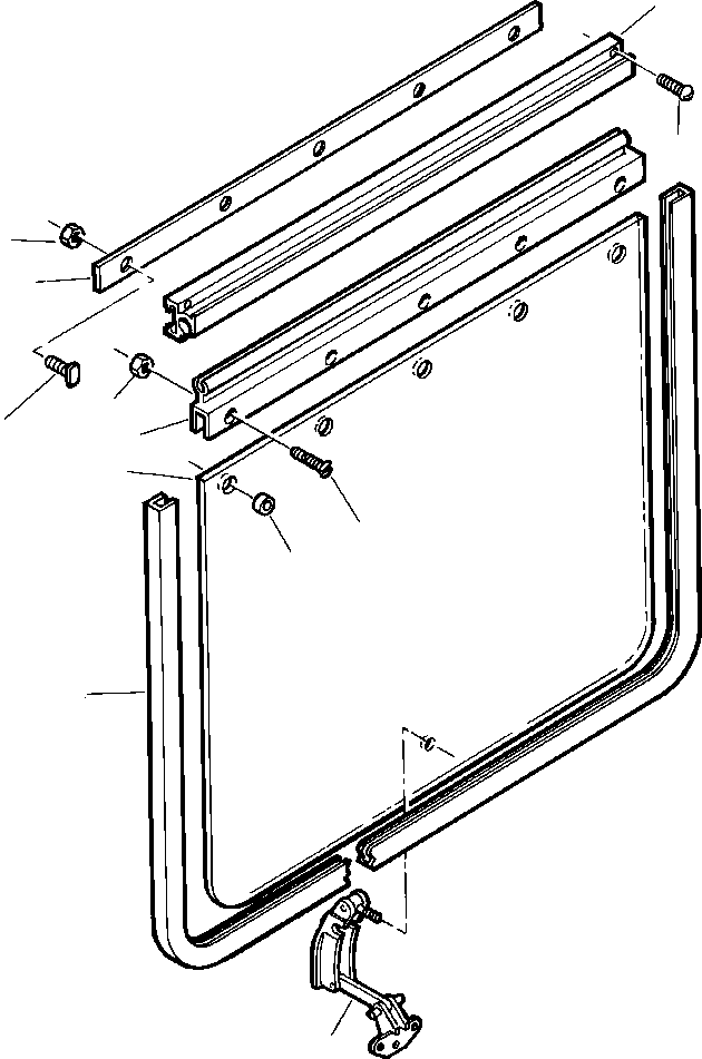 HINGE, HEADER 1211 024 H1 KOMATSU