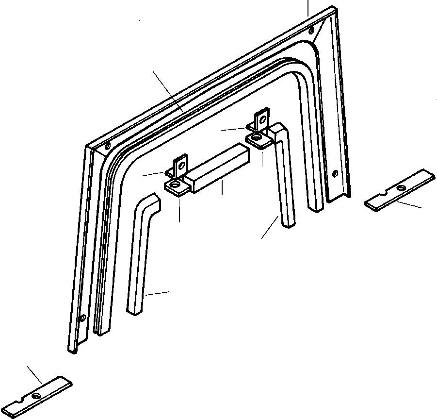 GASKET, FRONT RIGHT COWL 1209 552 H1 KOMATSU