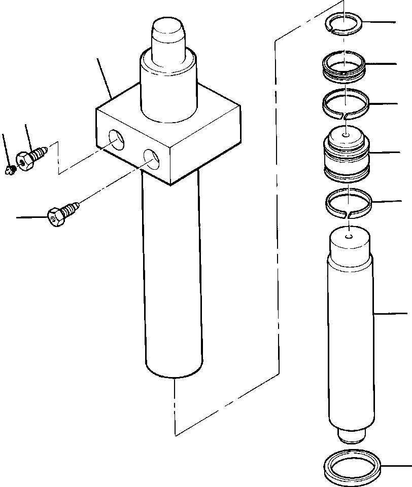 CYLINDER ASSEMBLY, TRACK (743 403 C91) KOMATSU