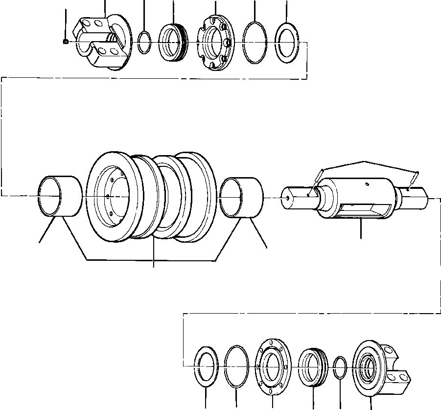 ROLLER ASSEMBLY, DOUBLE FLANGE 728 869 C91 KOMATSU