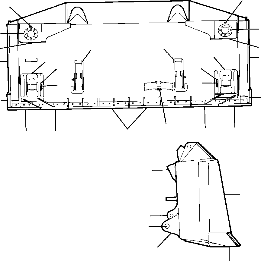PLATE, LEFT LOWER WEAR 1209 958 H1 KOMATSU