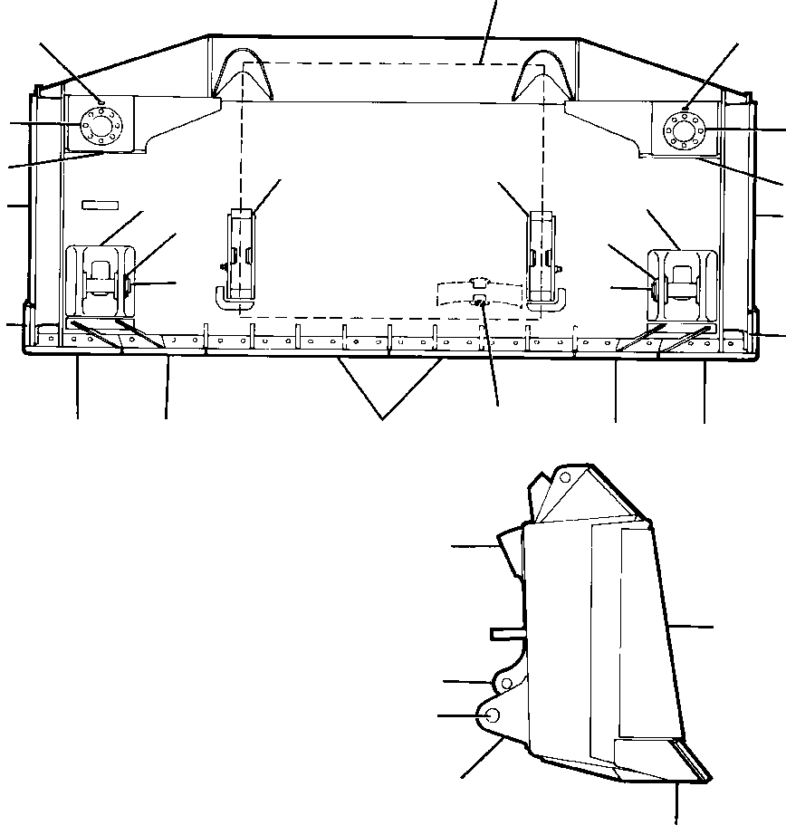BLADE ASSEMBLY WITH PUSHER PLATE, FULL-U 1208 903 H91 KOMATSU