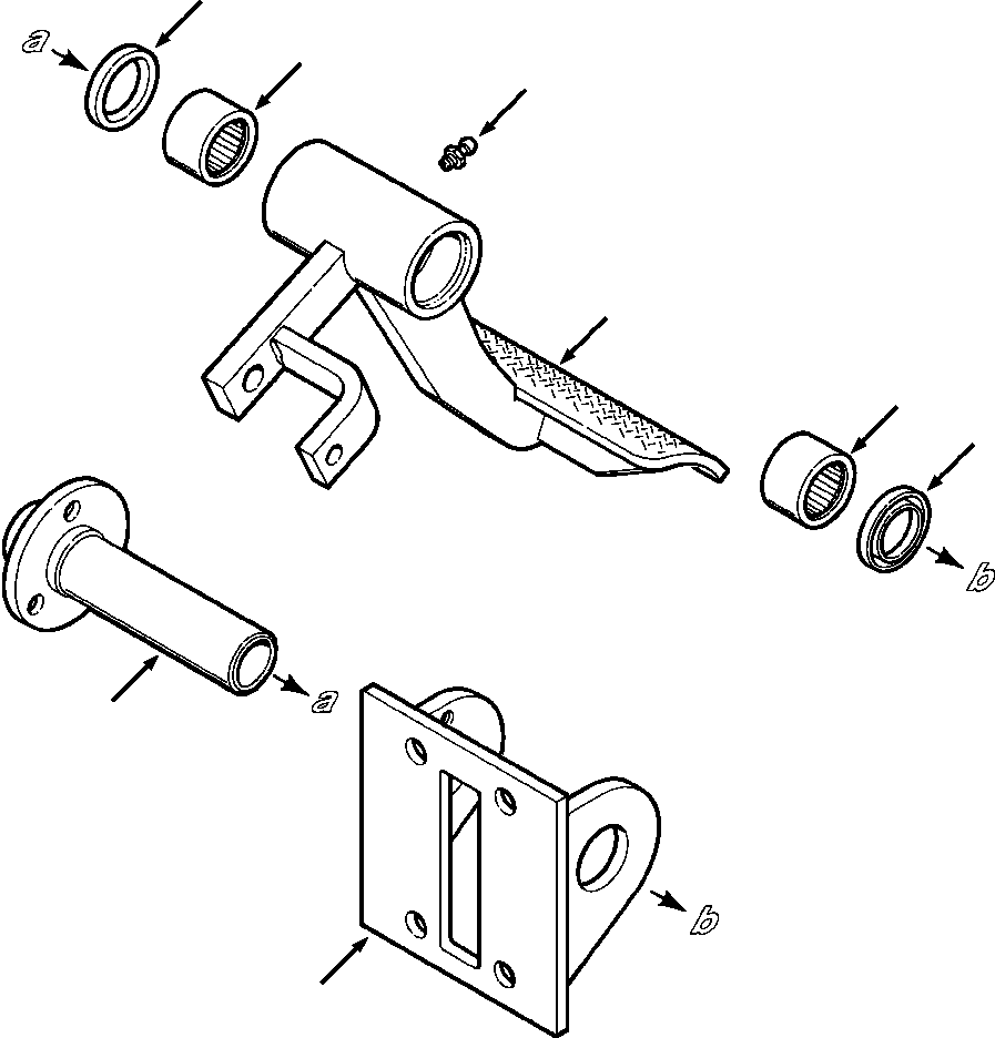 PEDAL AND BRACKET, BRAKE 1268 232 H91 KOMATSU