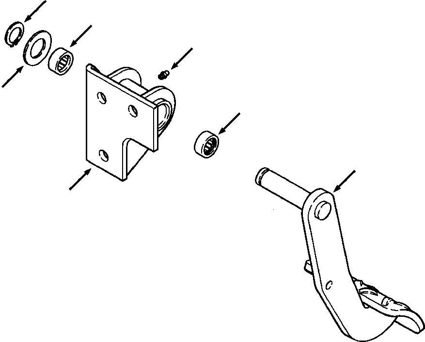PEDAL AND BRACKET, RIGHT 1300 666 H91 KOMATSU