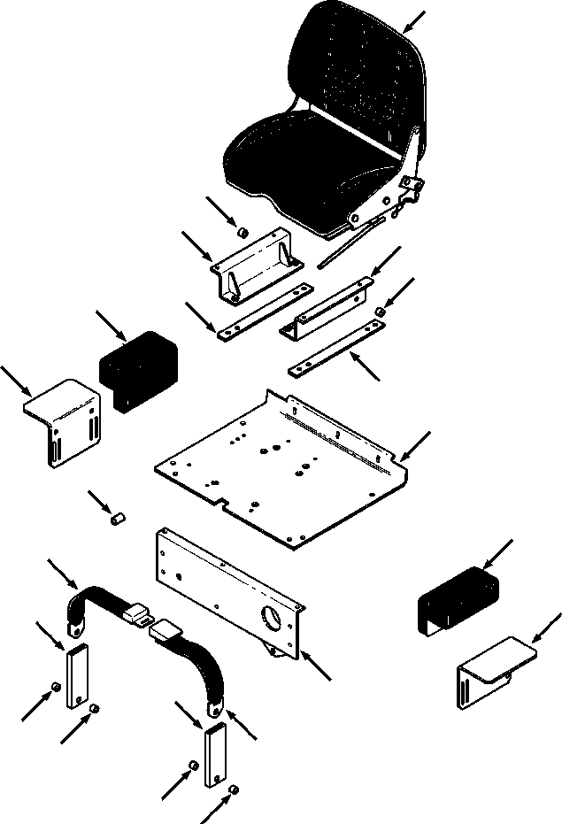 SUPPORT, RIGHT SEAT 1282 339 H91 KOMATSU