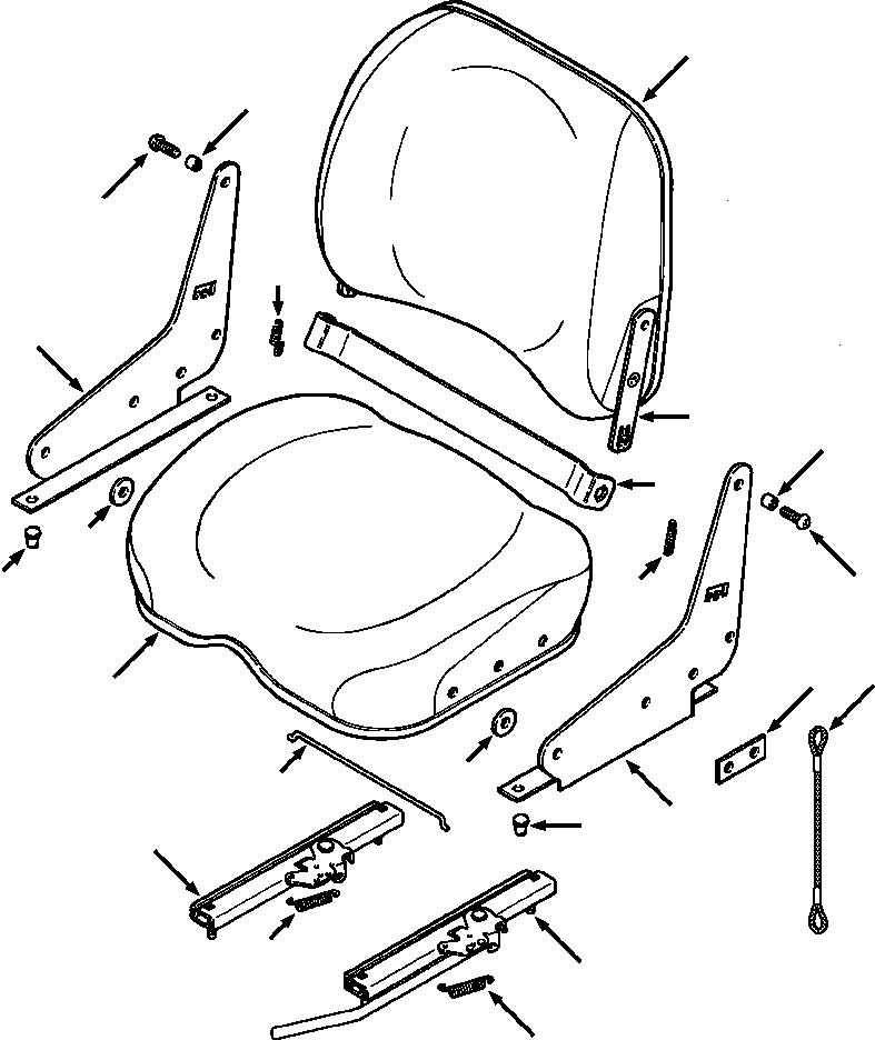 SEAT ASSY, STATIC 1282 542 H91 KOMATSU
