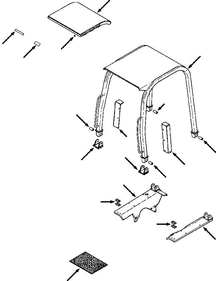 FRAME, ROPS 1285 219 H91 KOMATSU