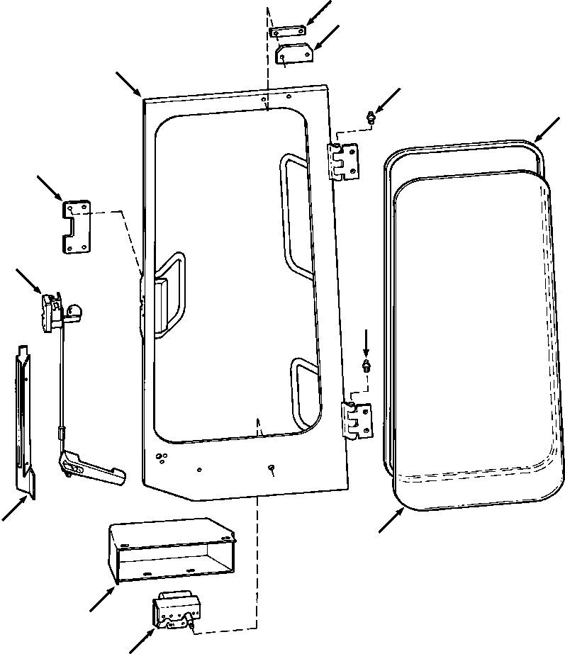 DOOR ASSY, LEFT ENTRY 1311 628 H91 KOMATSU