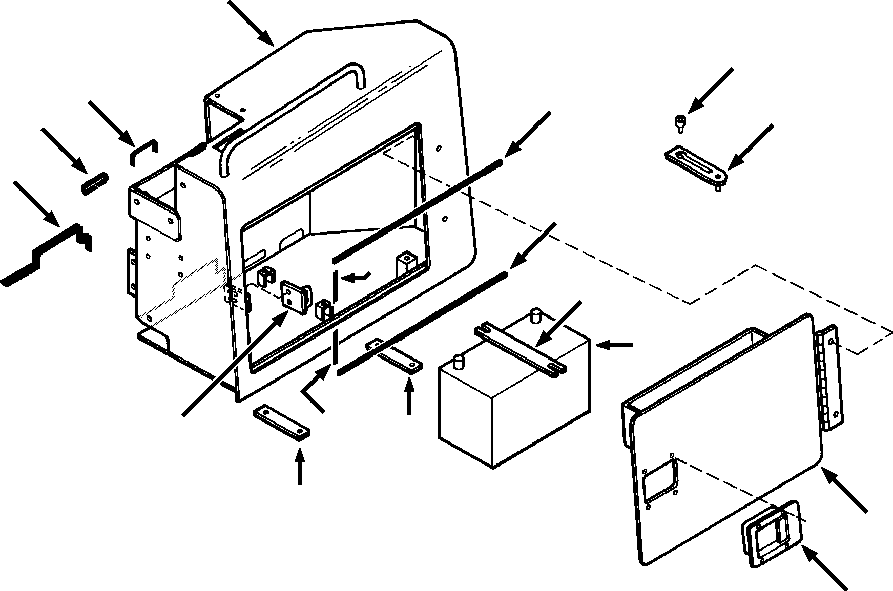 BOX ASSY, BATTERY 1266 293 H91 KOMATSU