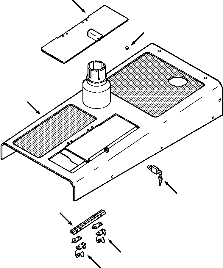 HOOD ASSY, PERFORATED 1271 394 H91 KOMATSU